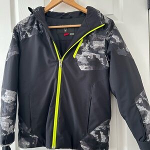 Spyder Black Jacket with Neon Accents
